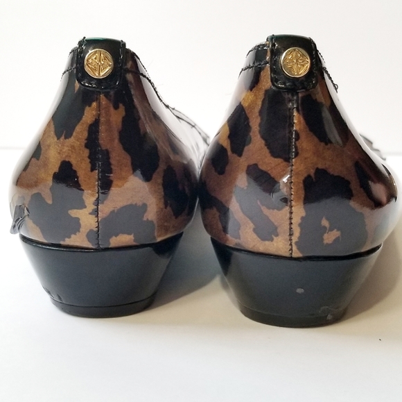 Antonio Melani Animal-Print Patent Leather Flats - Picture 5 of 8